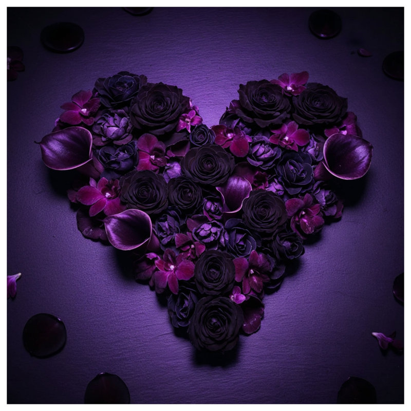 Housses de couette à motif floral mauve, Lit simple