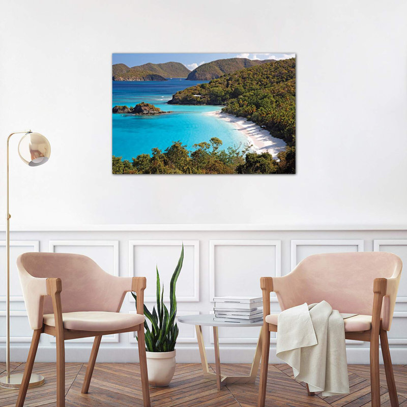 «High Angle View of a Bay» - Impression, H 8 po x l 12 po x P 0,75 po, Toile tendue