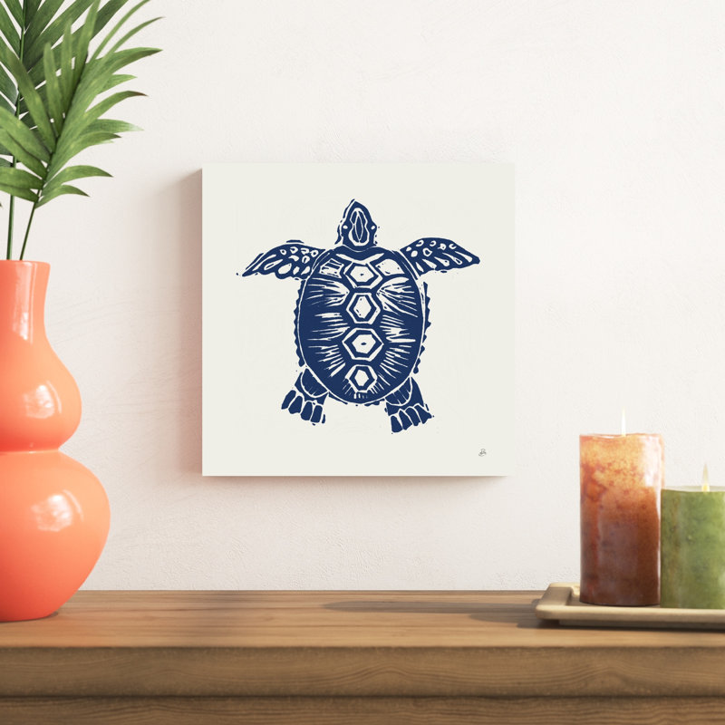 Primitive Sea III - bleu marine, H 12 po x l 12 po