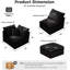 Canapé modulaire à compression modulaire, canapé modulaire Cloud avec assise profonde, canapé rembourré sans os pour la chambre à coucher du salon (noir, 6 places + 2 repose-pieds)-932704030