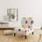 Orange Blue and Purple Polka Dot Pattern - Transitional Upholstered Slipper Chair