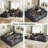 104" 2-Piece Compression Boneless Corduroy L-Shaped Modular Sectional Sofa, 【Upgraded High-Density Foam】, No Assembly Required-（Left Hand,Dark Gray）-618296928