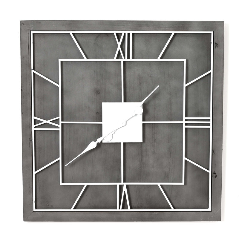 Anetia Grey Square Wall Clock