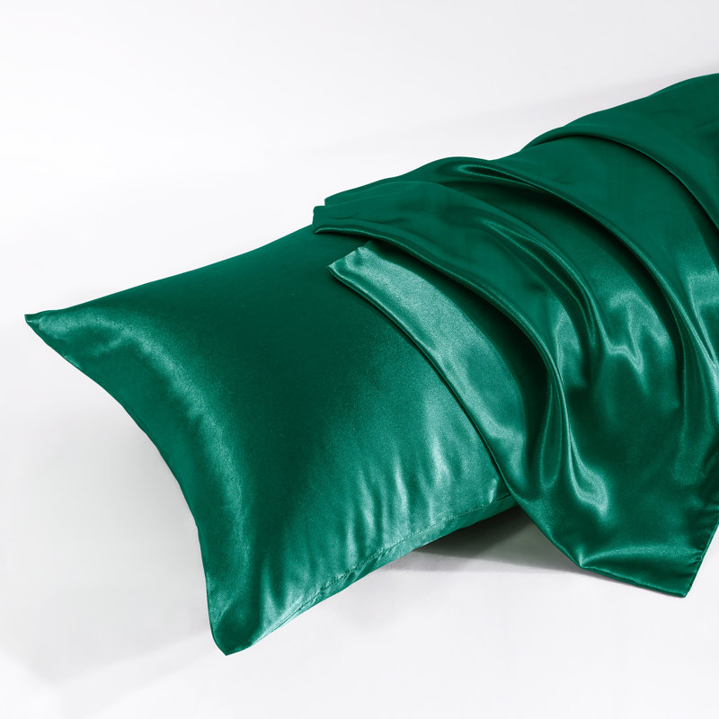 1 PC Body Pillowcase, Satin Luxurious Pillowcases with Envelope Closure - NTBAY, Dark Green