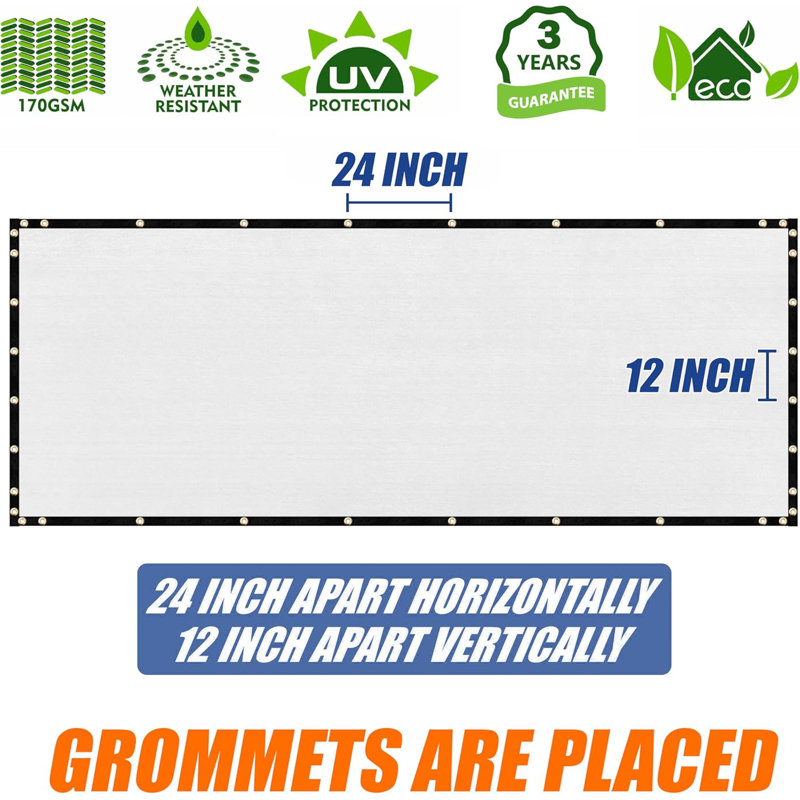 Polyethylene Fencing, 6' H x 25' W, White