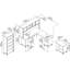 Ensemble de bureau d'ordinateur en L avec huche Magomed-679874590