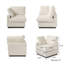 Fauteuil à housse recouverte de tissu-773704427