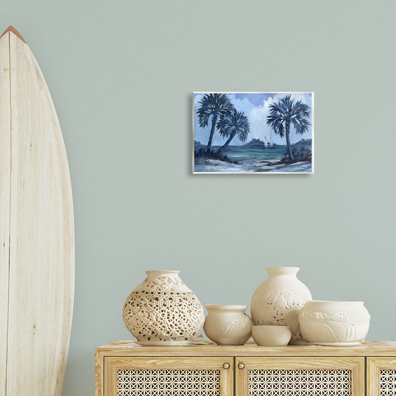 «Indigo Palms Impressions» par Paul Brent, H 10 po x l 15 po