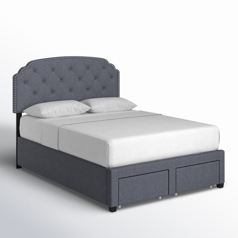 Ayotte Upholstered Standard Storage Bed, Queen, Dark Gray