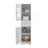 Tall Bathroom Cabinet, Freestanding Storage Cabinet With Drawer And Doors, MDF Board, Acrylic Door, Adjustable Shelf, White-1262337287