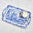 Pimpernel Blue Italian Large Melamine Hndld Tray 18.9 X11.6"