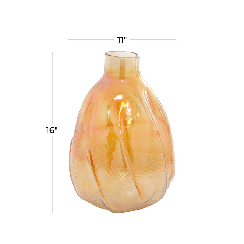Isela Glass Table Vase, Yellow