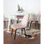 Ensemble de salle à manger 5 pièces, table de salle à manger ronde blanche avec 4 chaises-1444221784