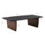 Trinh Solid Acacia Wood Coffee Table, Black