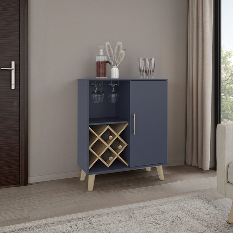 Armoire de bar moderne avec rangement ouvert Cave pour le salon ou les espaces de divertissement, armoire