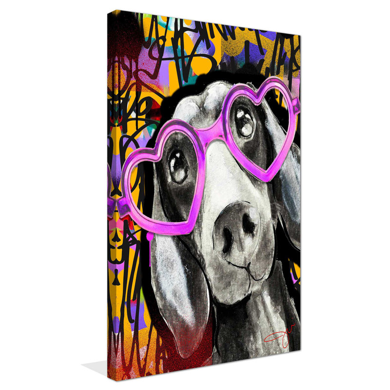 Daschund (vertical) par By Jodi - impression, Toile tendue, H 30 po x l 18 po x P 1 po