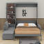 Lit escamotable mural avec canapé et tablettes Murphy-59306667