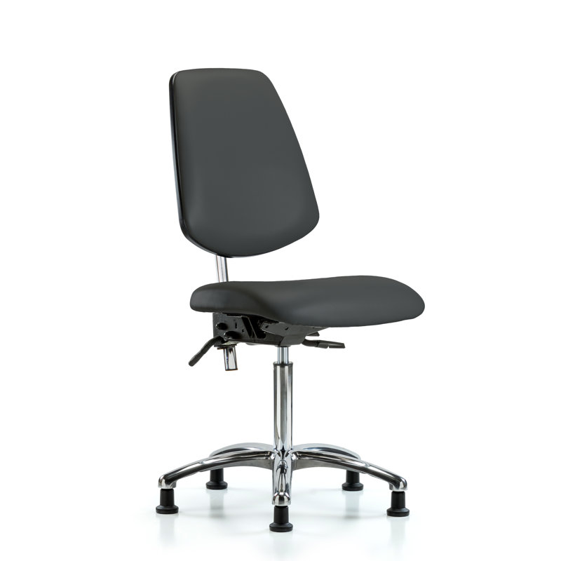 Chaise de travail Isabell, Anthracite, Patins, Inclus