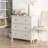 Farmhouse White 3-Drawer Dresser, Assembly Required French Country Chest Of Drawers With Embossed Geometric Lines