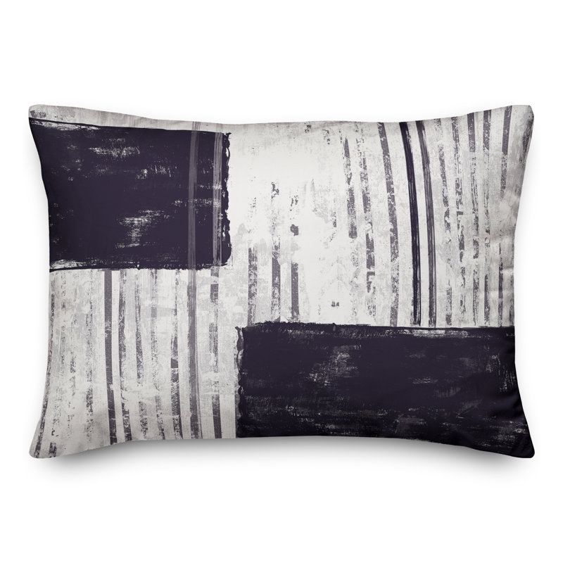  Coussin intérieur / extérieur géométrique, Bleu marine