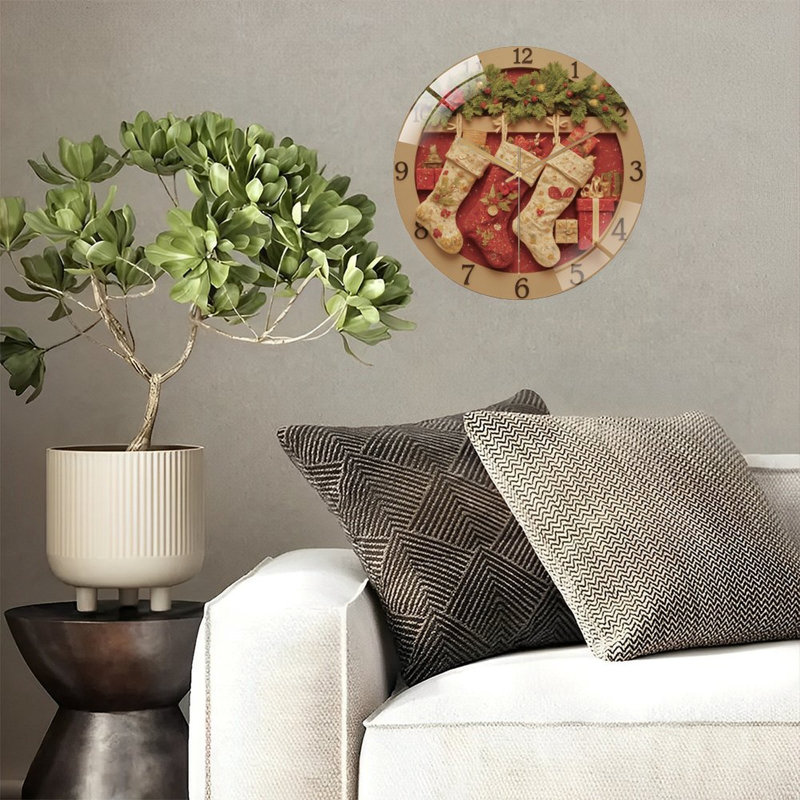 Horloge murale de Noël 12 po