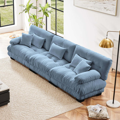 Canapé modulaire à 3 places à assise profonde et canapé modulaire 3 places