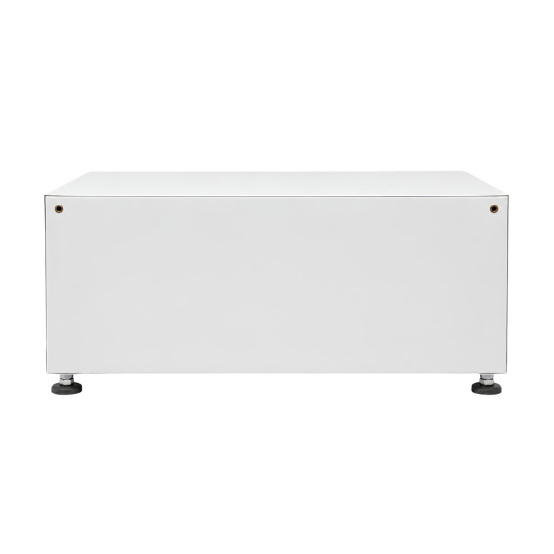 Caisson à lessive universel pour laveuse, sécheuse et combo 24 po avec tiroir de rangement Universal, Blanc