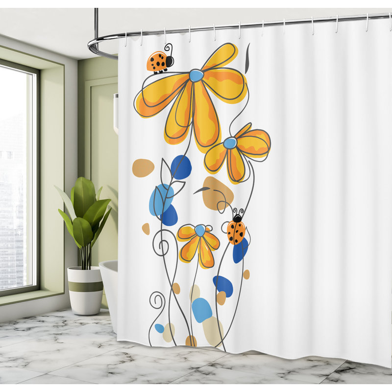 Ensemble de rideau de douche Kids, 69"H x 75"W, Bleu de cobalt