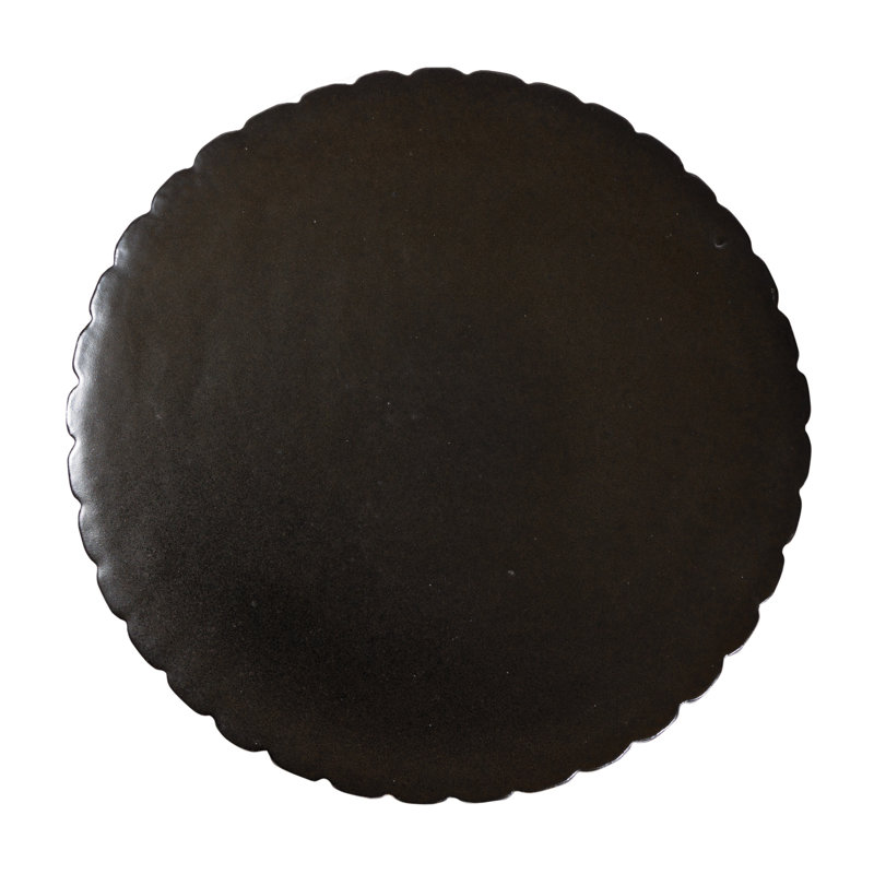 Flute Outdoor Round Side Table, Iron Semi-Gloss