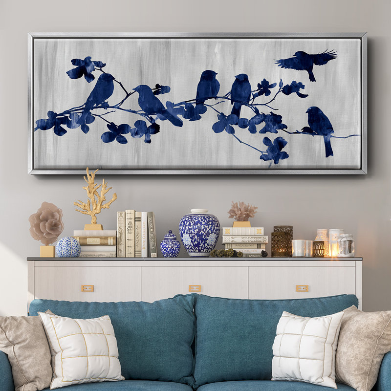 Indigo Hangout- Framed Canvas