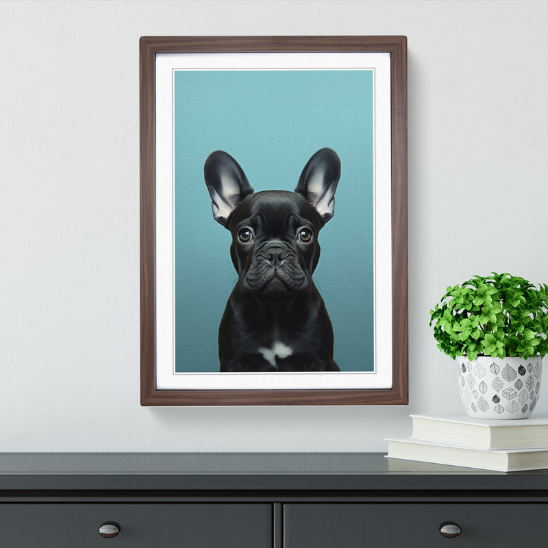 Single Picture Frame Print on Wood, Walnut Framed, 46cm H x 34cm W