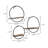 Decorative Round Metal Hanging Wall Shelf Sculpture for Home Decor - Modern Wall Art Accent for Office and Living Room - Set of 3, 16", 14", 12", Black-1577832337