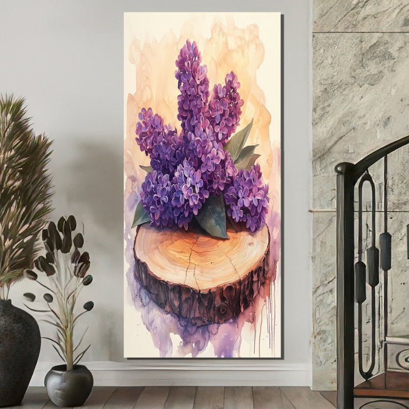 «Sidney Lilacs Garden At The Barn On Slide - Lilacs», art sur toile, H 60 po x l 28 po, Toile tendue, Ne s’applique pas