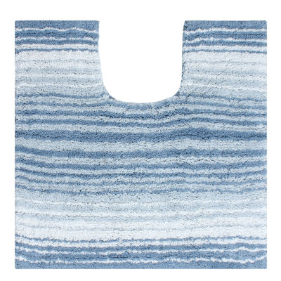 Hazlehurst U-shaped 100% Cotton Non-Slip Striped Bath Rug