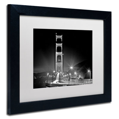 « san francisco », reproduction de photo sur toile encadrée en noir/blanc