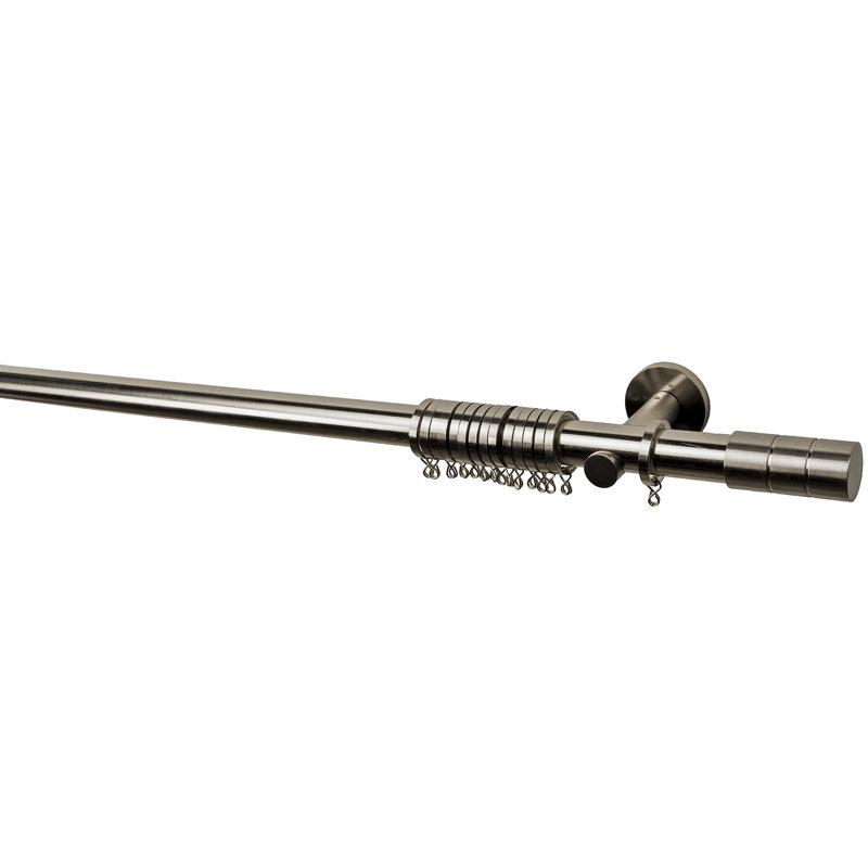 Single Curtain Rod, 1.10" H x 95.00" W x 2.00" D