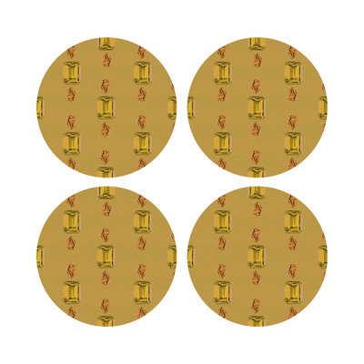Vegan Leather Round Placemats