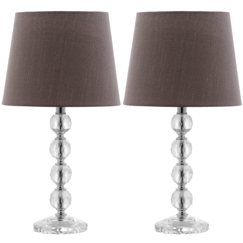 Nola Crystal Table Lamp, Grey