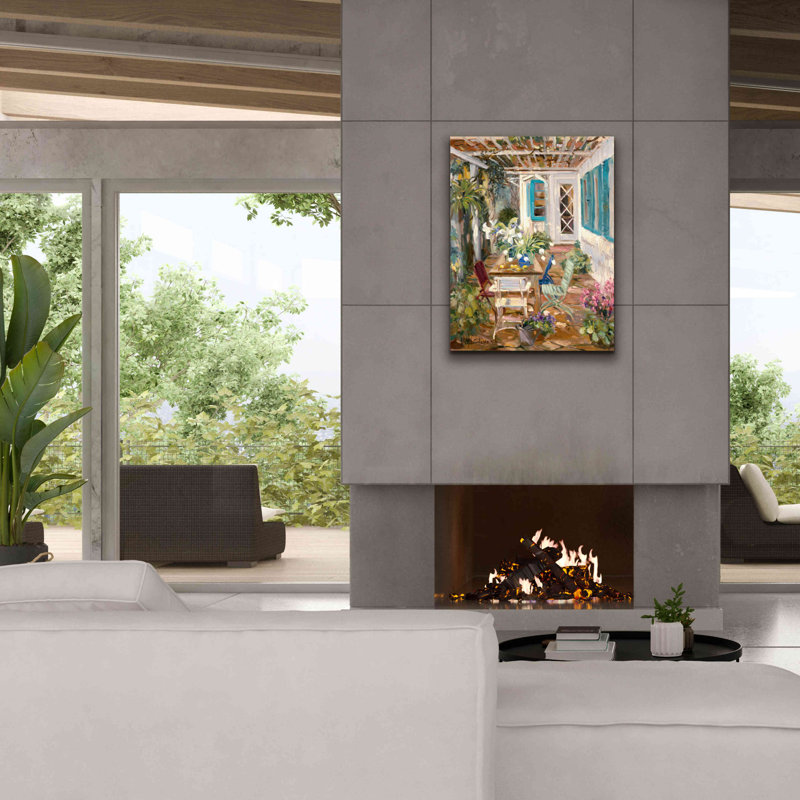 «Red Garden» par Allayn Stevens, Red Barrel Studio®, art mural sur toile, H 34 po x l 26 po x P 1,5 po