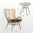 Rattan Patio Set With UV-Resistant Cushions & Glass Top Table 250Lb Capacity Outdoor Conversation Set​​-646903106