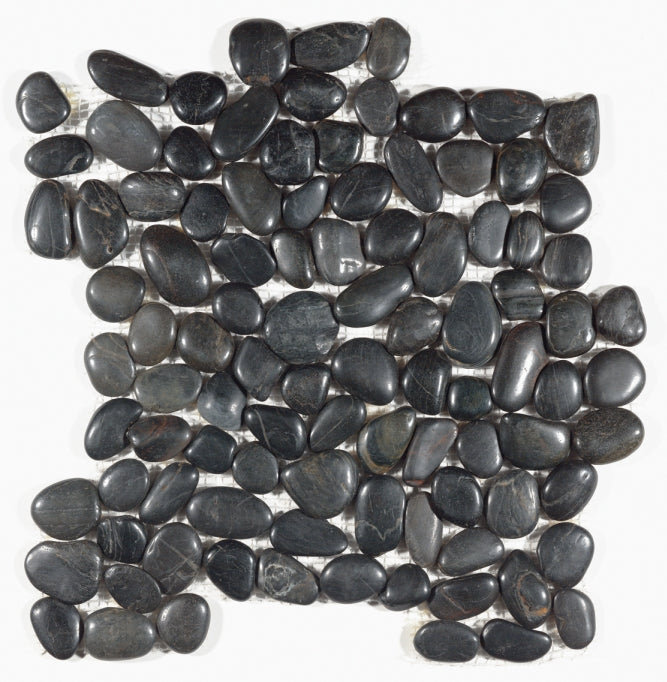 Carrelage mosaïque noir sur pied