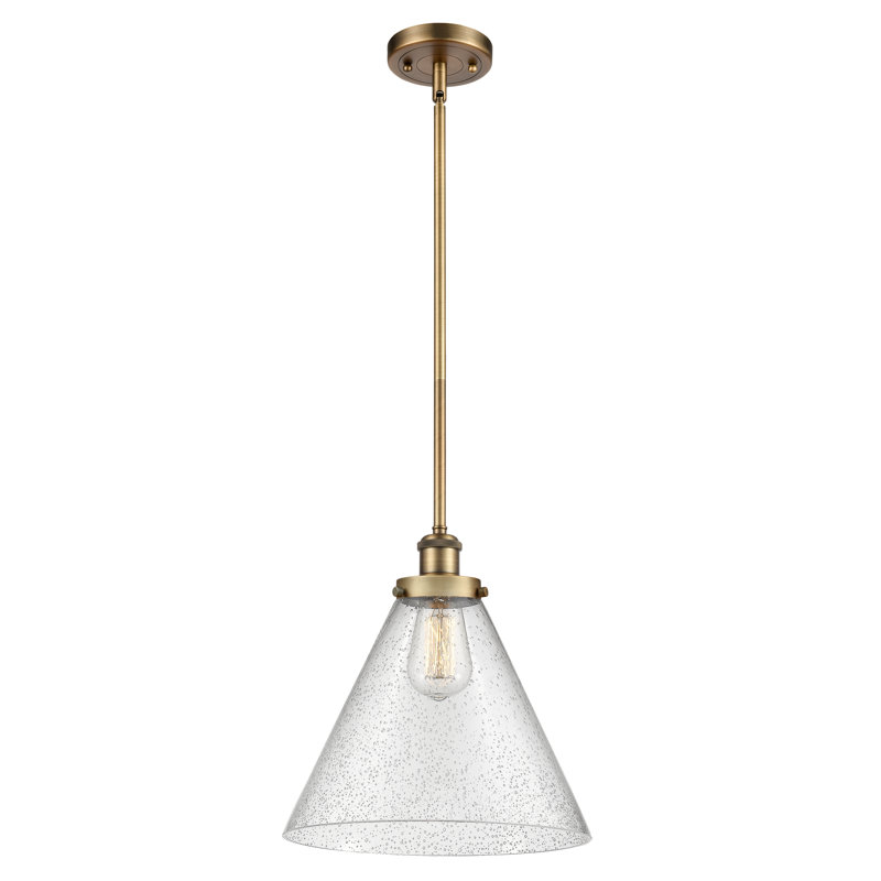 Gelinas 1 - Light Single Pendant, Seedy, No Bulb Included, Brushed Satin Nickel