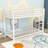 Metal Bunk Bed With Guardrails And Ladder-290090640-290090646
