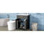 Meuble-lavabo 24 po avec lavabo en céramique - Compact. Bois massif +. Noir élégant. Poignées. 2 portes à fermeture douce. Vaste espace de rangement intérieur.-675961136