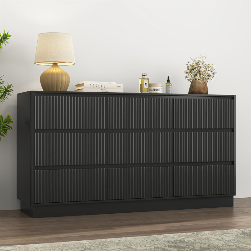 59 " W 9 - Drawer Dresser, Black