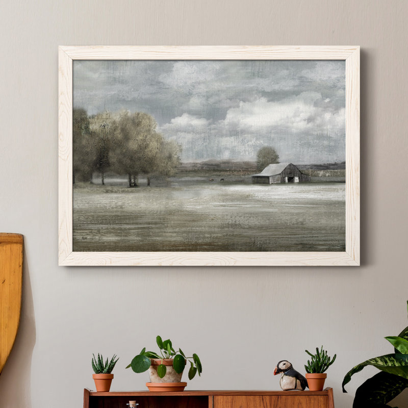 " Country Quiet " Painting Print, White, 27.5" H x 37.5" W x 1" D