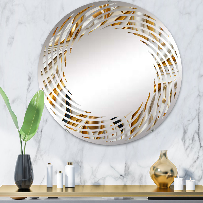 Marbre blanc et or géométrique Glam, 31,4 po x 31,4 po