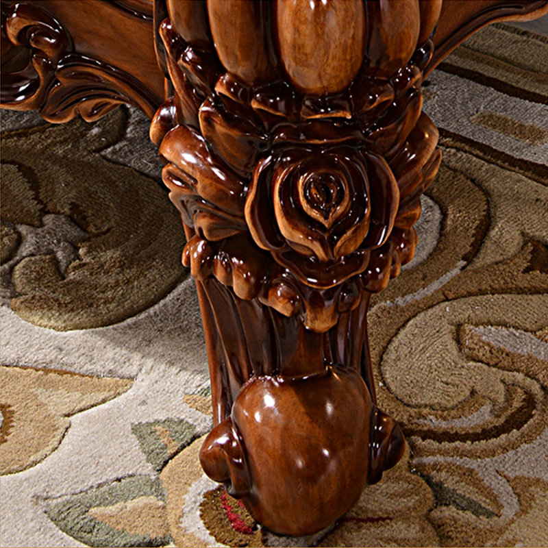Fauteuil de salon en bois massif sculpté de style européen