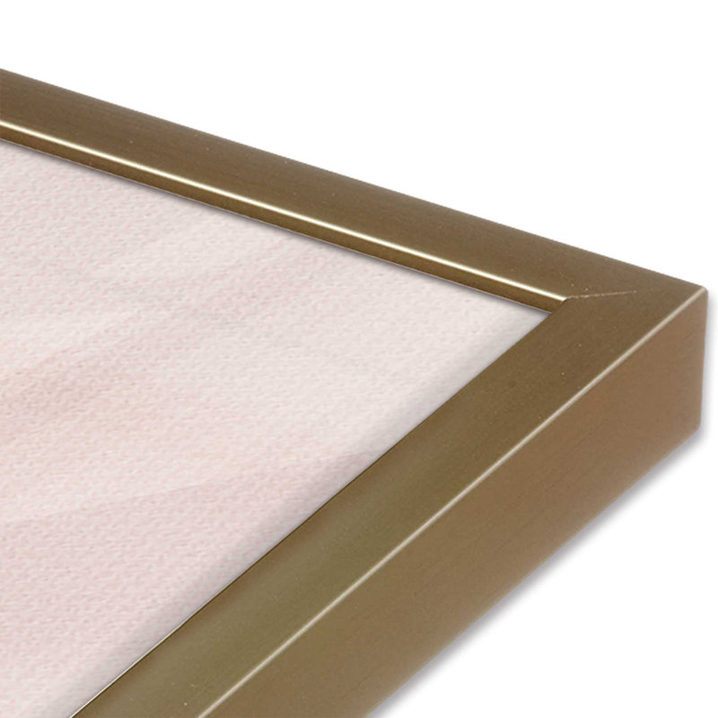 «Peach Tranquility II», reproduction, Cadre doré brossé, 11.25" H x 9.25" W
