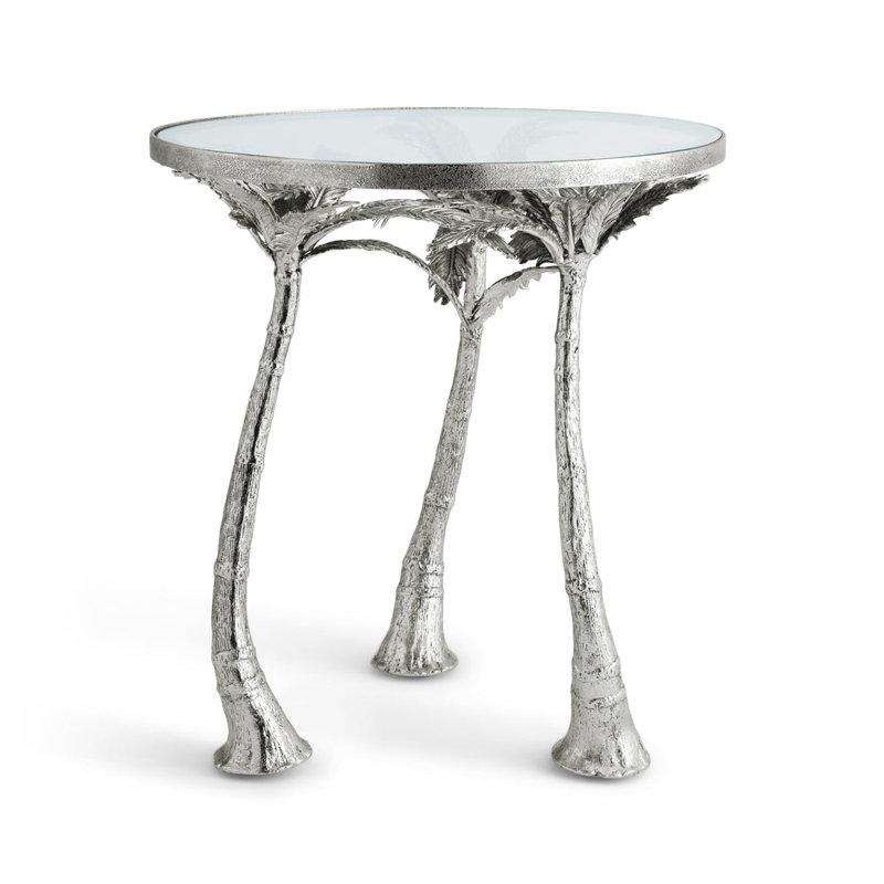 Palm Accent Table Nickel